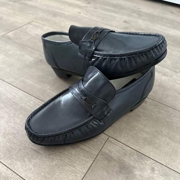 Deer Stags Men’s Leather Blue Loafers sz 12 Wide - Picture 2 of 14